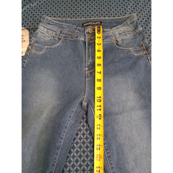 JEANS STRETCH DENIM PUSH UP  SIZE 13 WAIST 30 IN HX777 SZ13, SKINNY 2 BUTTONS - Picture 4 of 9